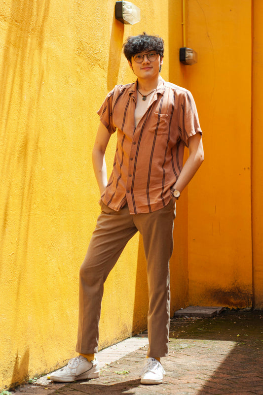 Camisa Manga Corta Hombre Rayas