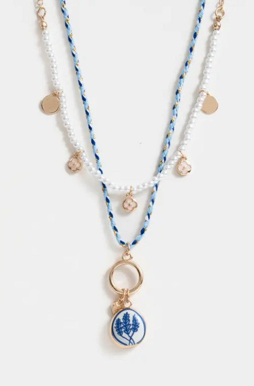 Collar corto layer dije cerámica